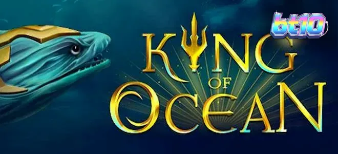 Cena subaquática vibrante do jogo King of Ocean com criaturas marinhas e canhões.